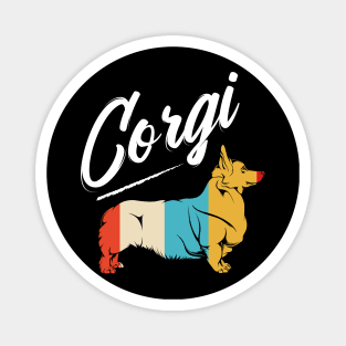 Vintage Corgi Retro Style Pembroke Dog Lover - Welsh Corgi Magnet